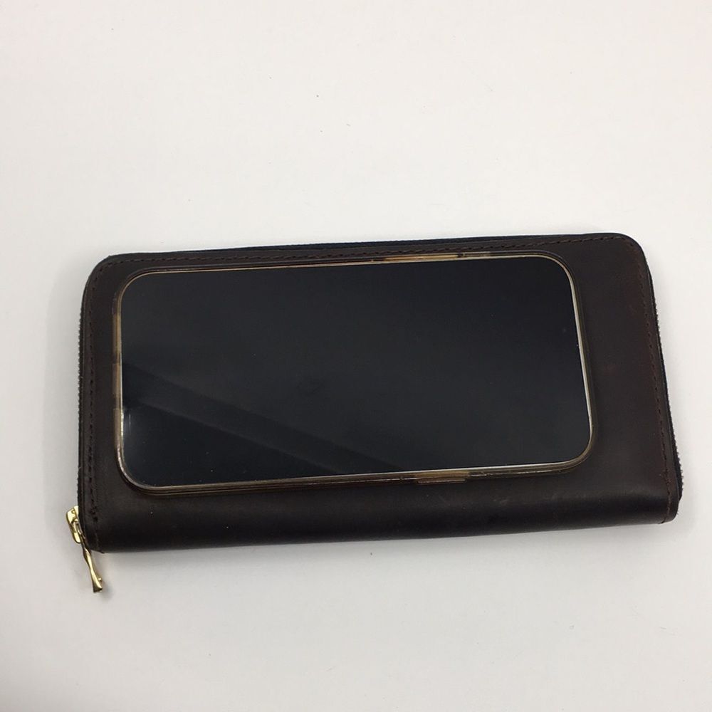 Portland Leather Goods Grizzly Zip Around Accordion Long Wallet - Picture 17 of 17